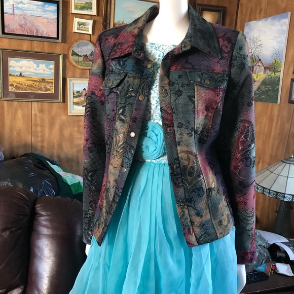 Cotton Blend Boho Tapestry Style Jacket - Picture 6 of 10